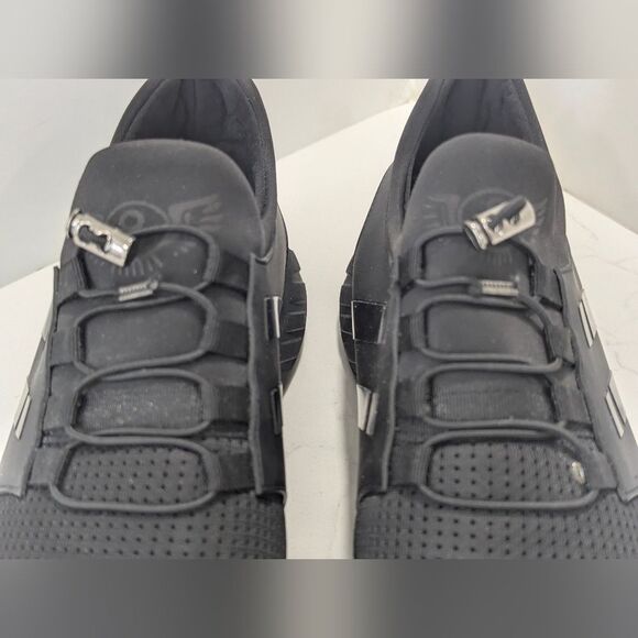 VTKIX Men's Slip-On Leather Knitted Invisible Black Size 16 Athletic Sneakers - Picture 5 of 10